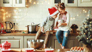 In der Weihnachtsbäckerei gibt es manche Leckerei aber auch ganz schön viel Trubel. Copyright by Adobe Stock/JenkoAtaman