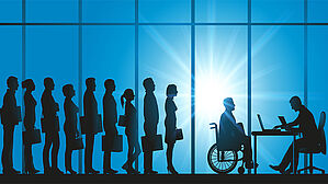 Einladung zu einem Vorstellungsgespräch – für viele Behinderte eine große Hürde. Copyright by pict rider/Adobe Stock