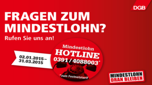 Viele Fragen zum Mindestlohn an die Mindestlohn-Hotline des DGB