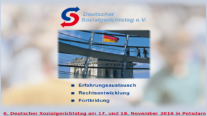 19. Deutscher Sozialgerichtstag am 17. und 18. November 2016 in Potsdam