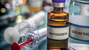 Natrium-Pentobartital fällt unter das Betäubungsmittelgesetz und kann nur mit Erlaubnis des Bundesinstituts für Arzneimittel und Medizinprodukte erworben werden. Copyright by Adobe Stock/ felipecaparr