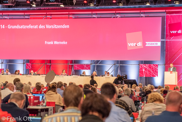 Grundsatzrede des neuen ver.di Vorsitzenden Frank Werneke am 25.09.2019 auf dem ver.di-Bundeskongress © Frank Ott - DGB Rechtsschutz GmbH