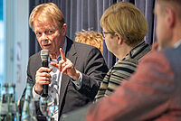 Reiner Hoffmann, Vorsitzender des DGB und Vorstandsvorsitzender der Hans-Böckler-Stiftung, Berlin auf dem 12. Hans-Böckler-Forum zum Arbeits- und Sozialrecht 2019 © Frank Ott