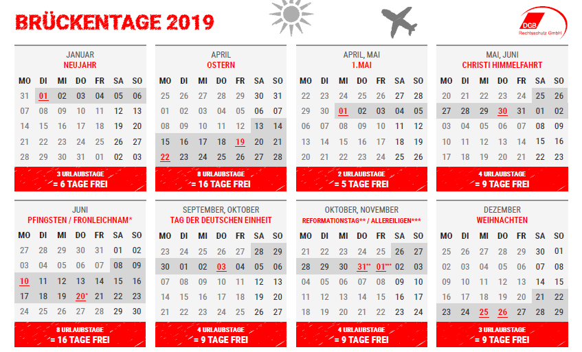 Bruckentage 2020 Wie Ihr Bis Zu 72 Tage Urlaub Macht Urlaubsguru